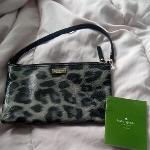 Kate Spade Gray and Black Animal Print SM.Handbag NWOT